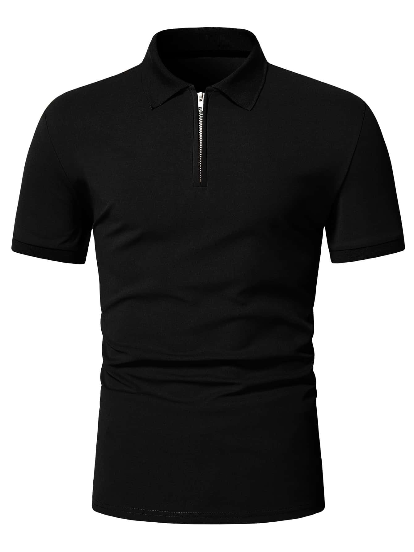Zwarte Polo met Rits