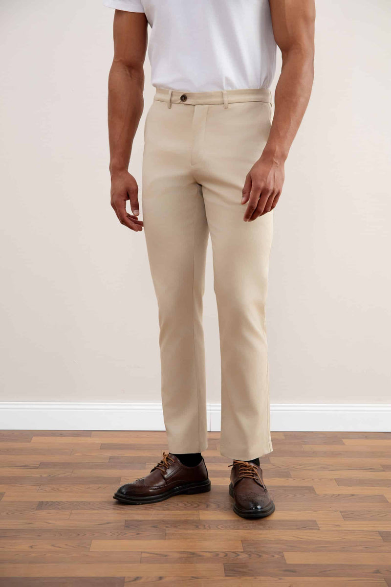Stretch straight-fit chino