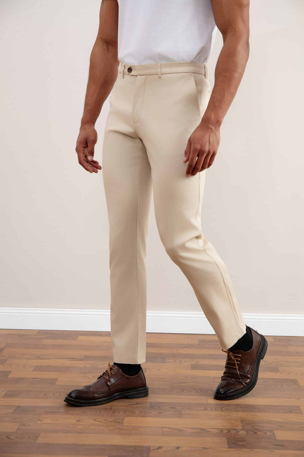 Stretch straight-fit chino