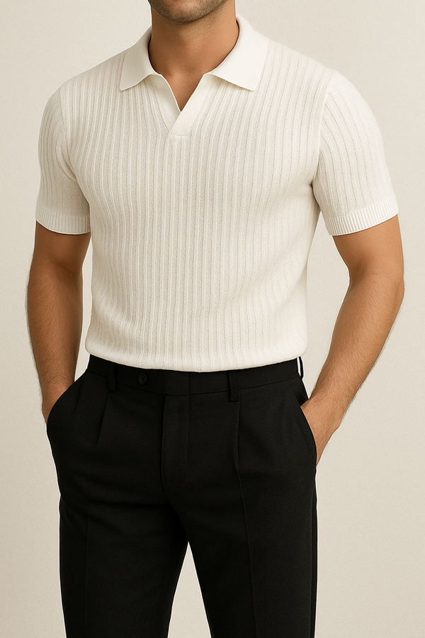 Ribgebreide Polo