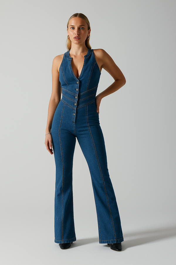 Cupido Heart | Denim Jumpsuit