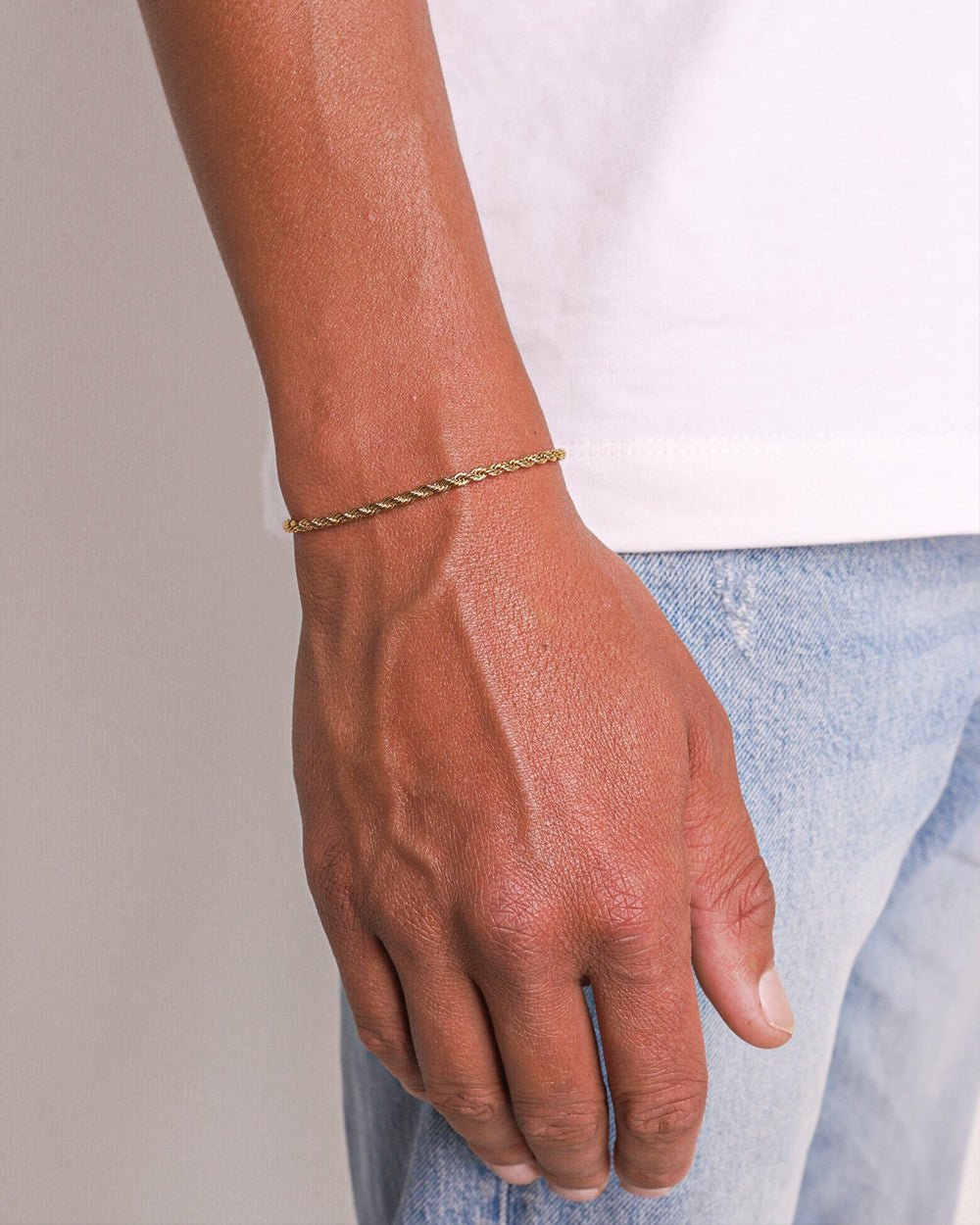 CLEAN ROPE BRACELET. - 3MM GOLD