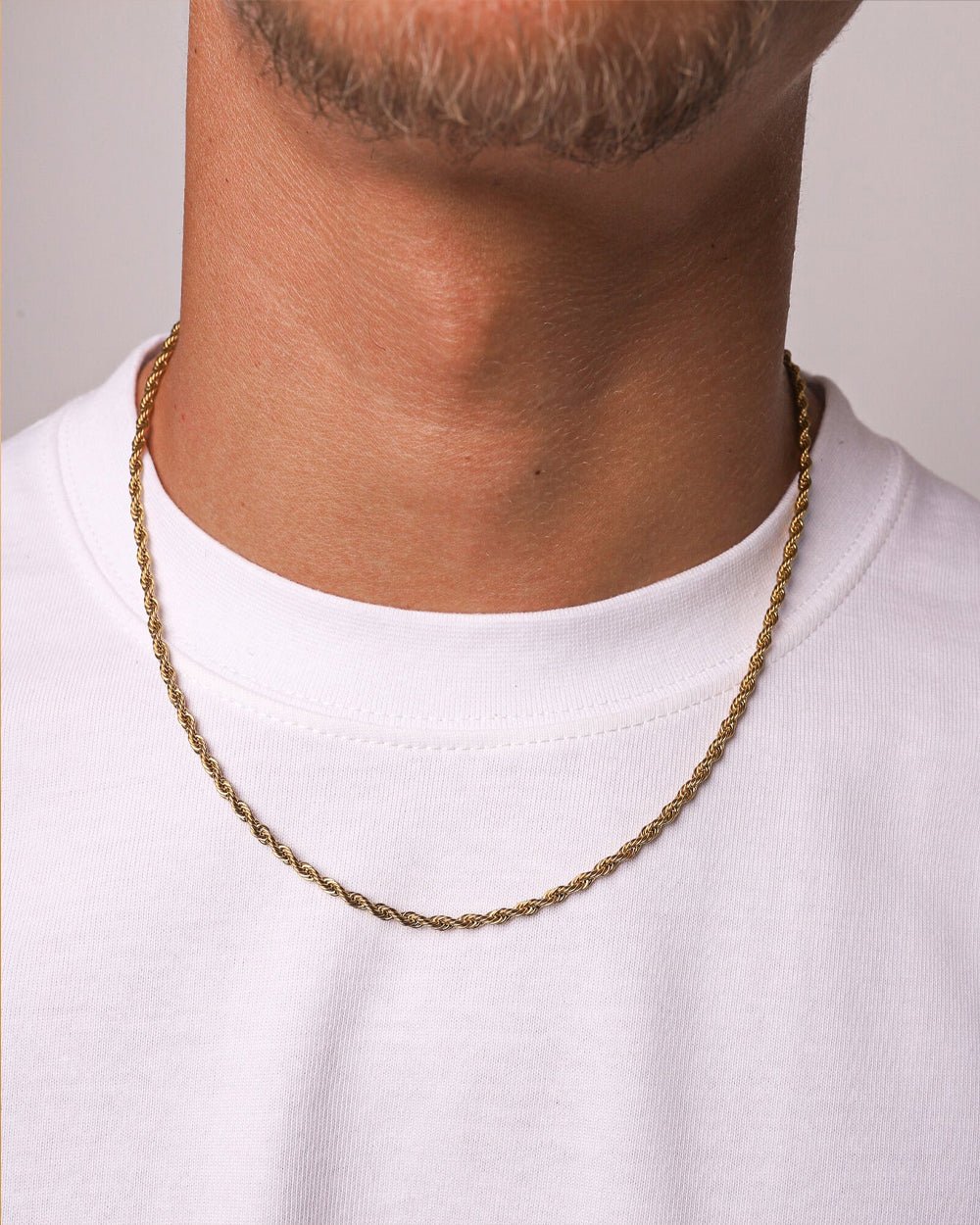 CLEAN ROPE CHAIN. - 3MM GOLD